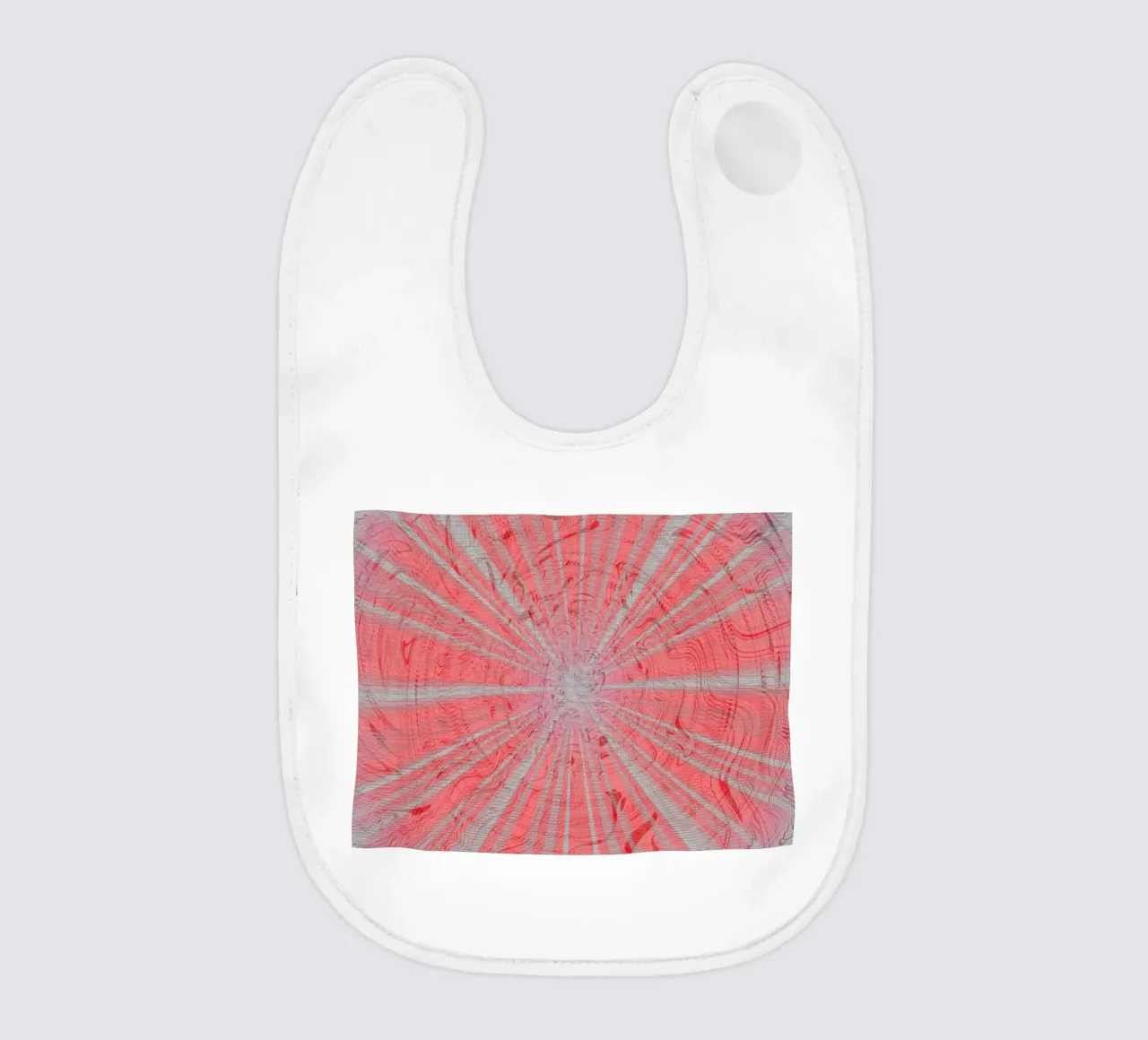 Motif dynamique abstrait dans les couleurs gris et rouge bavoir de Something for you