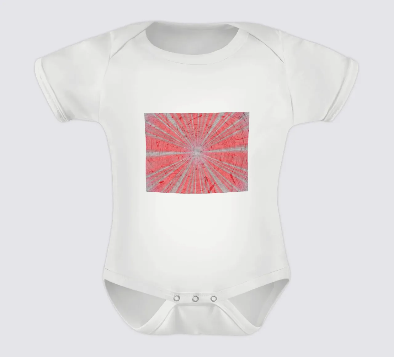 Motif dynamique abstrait dans les couleurs gris et rouge body bébé de Something for you