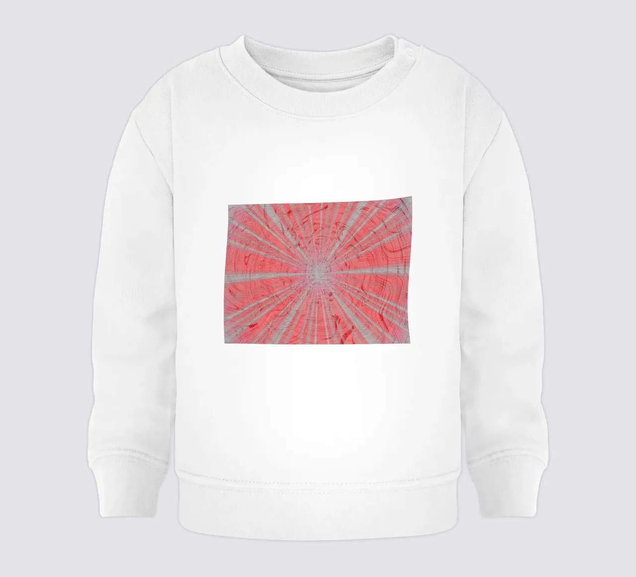 Abstraktess dynamisches Muster in den Farben Grau und Rot Baby Sweatshirt von Something for you