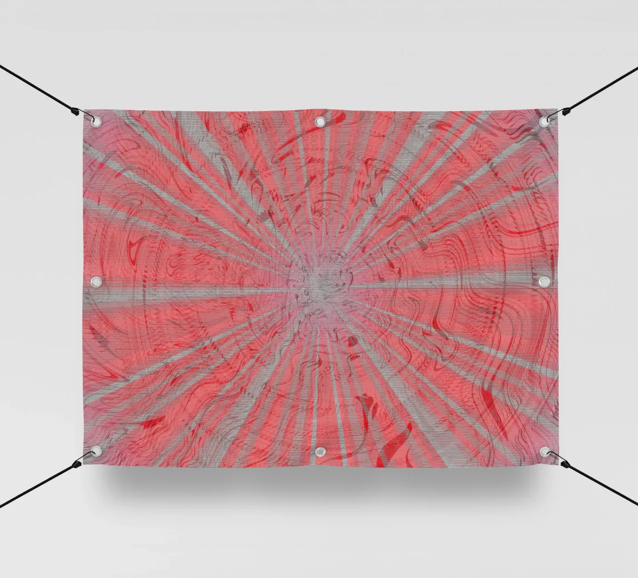 Abstract dynamic pattern in the colours grey and red pvc cover by Something for you