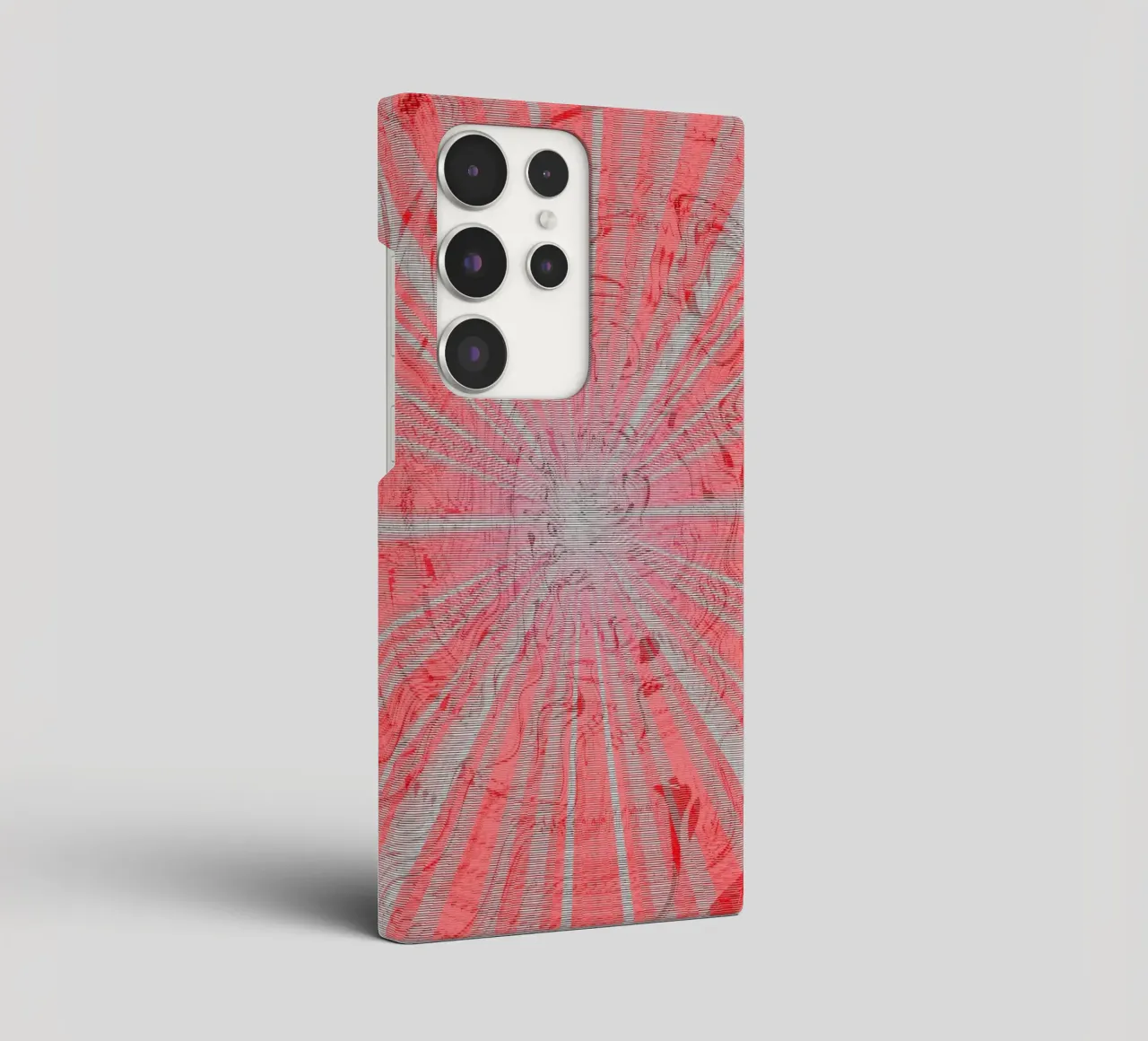 Abstract dynamisch patroon in de kleuren grijs en rood samsung hoesje van Something for you