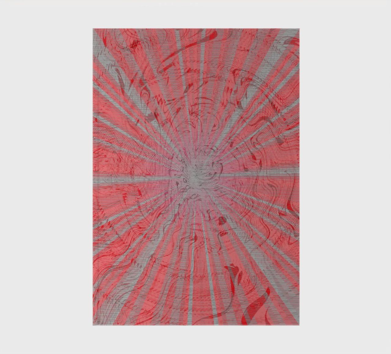 Abstract dynamic pattern in the colours grey and red notebook by Something for you