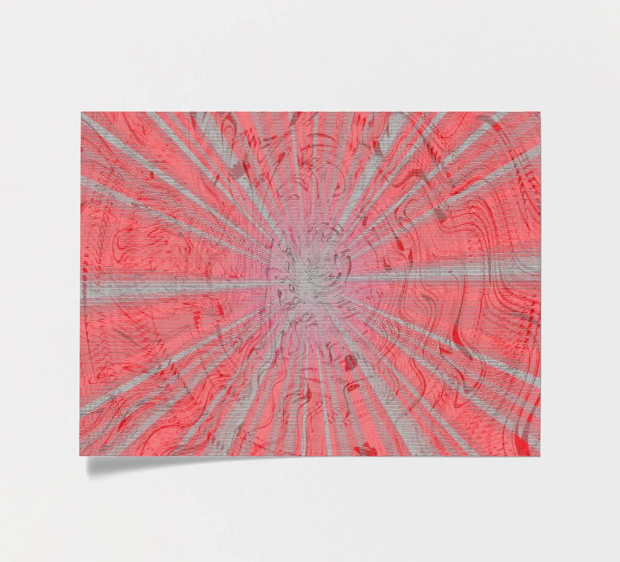 Abstract dynamic pattern in the colours grey and red sticker sheet by Something for you