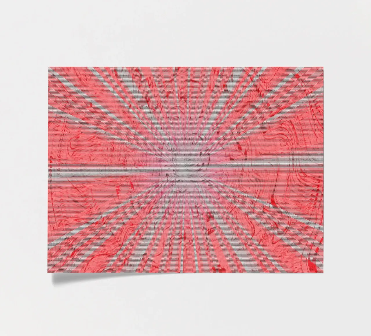 Abstract dynamic pattern in the colours grey and red sticker sheet by Something for you
