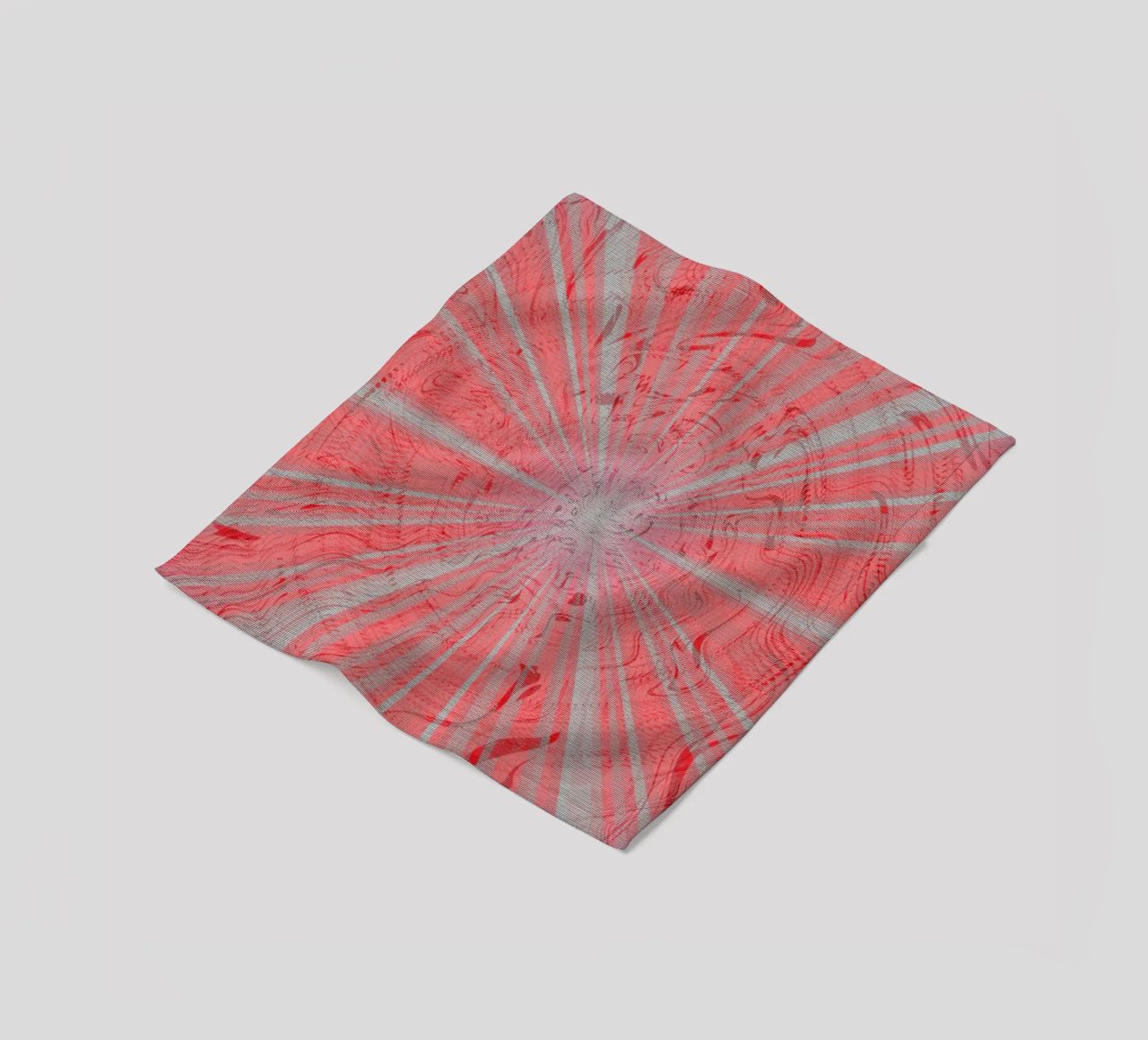 Abstract dynamic pattern in the colours grey and red fleece blanket by Something for you