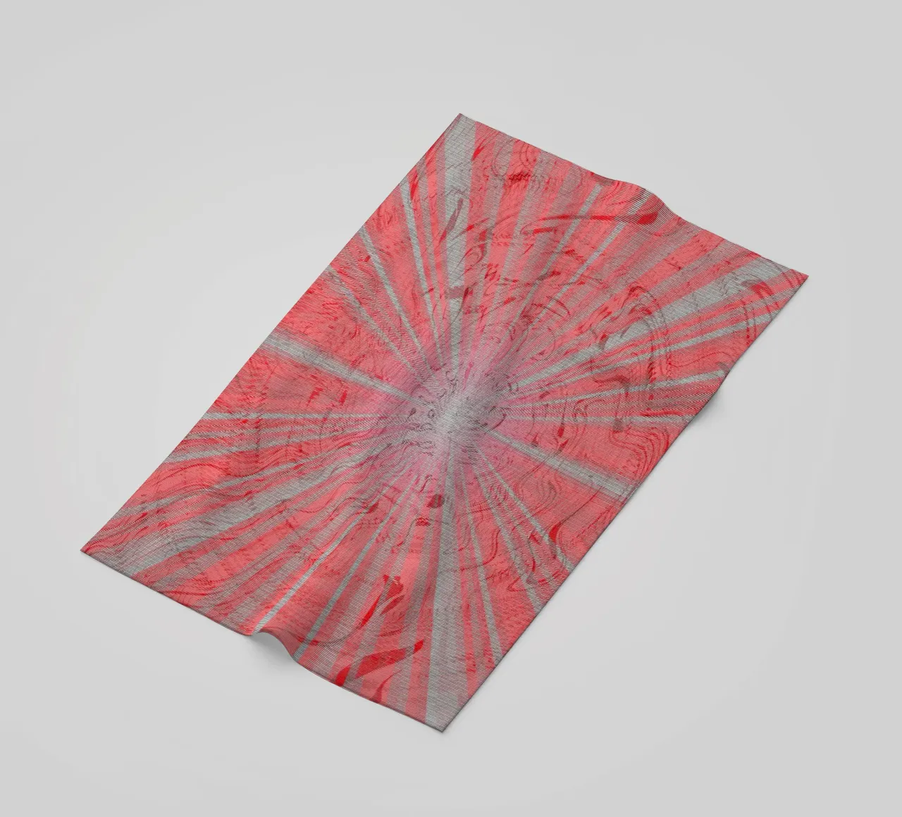 Motif dynamique abstrait dans les couleurs gris et rouge serviette de plage de Something for you