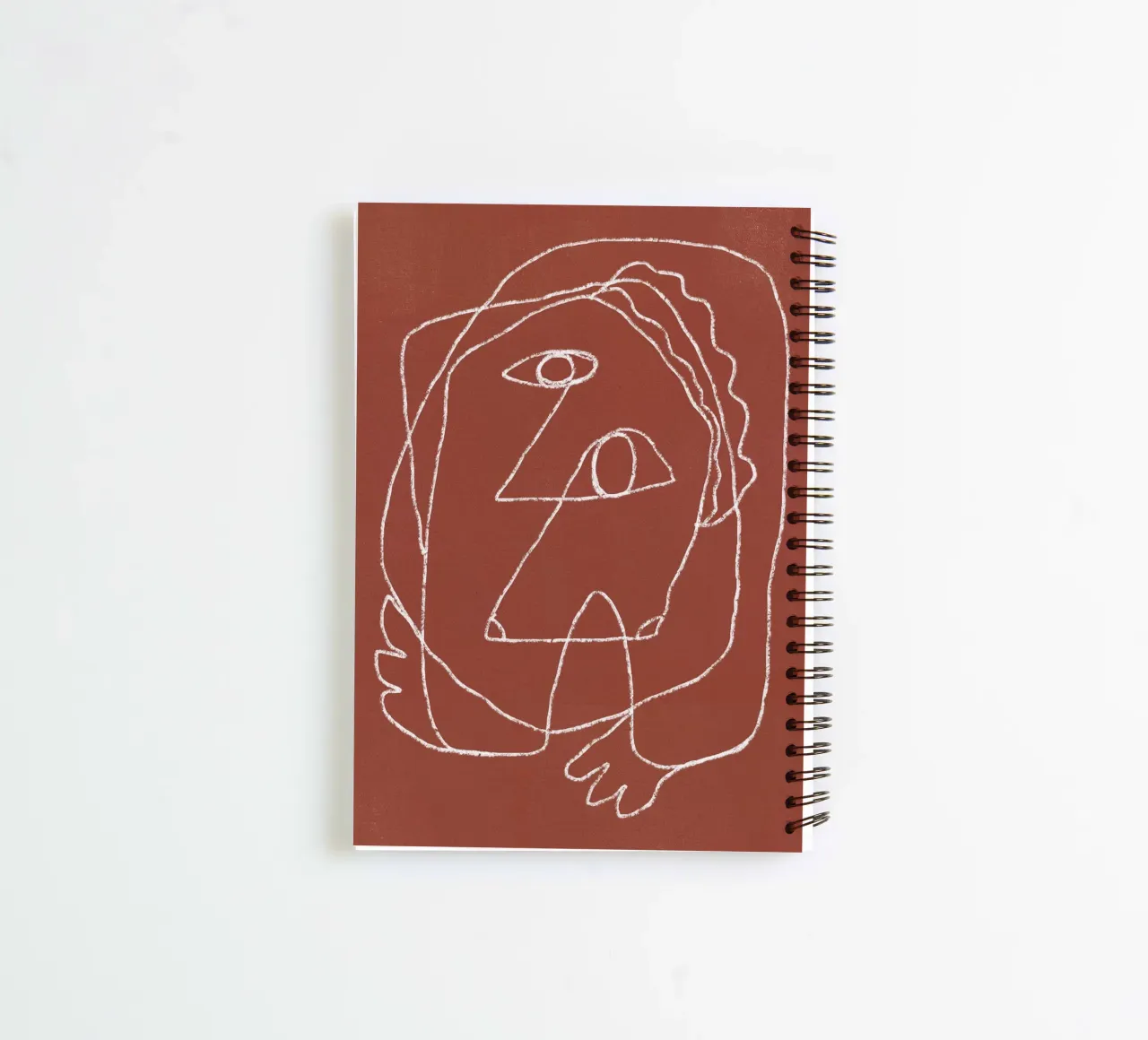 Line art abstract - Nude spiral notebook by Little Dean