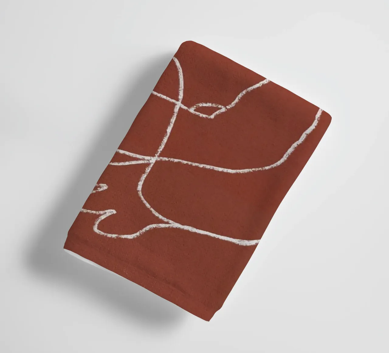 Line art abstract - Nude towel by Little Dean