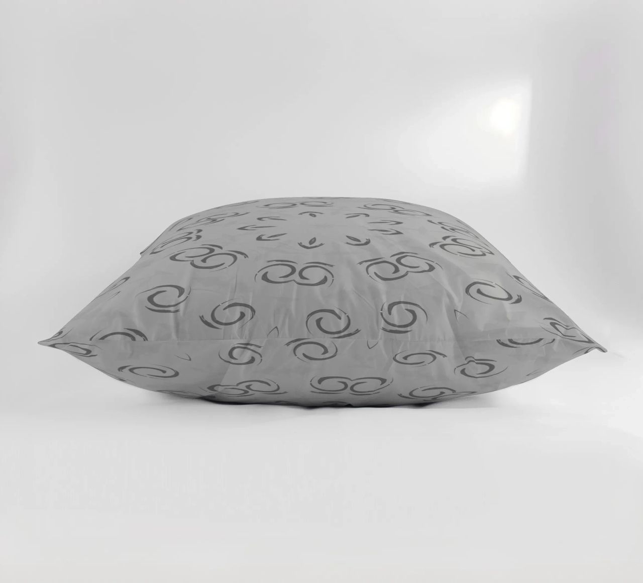 Abstract dynamic circular pattern in grey decorative cushion by Something for you