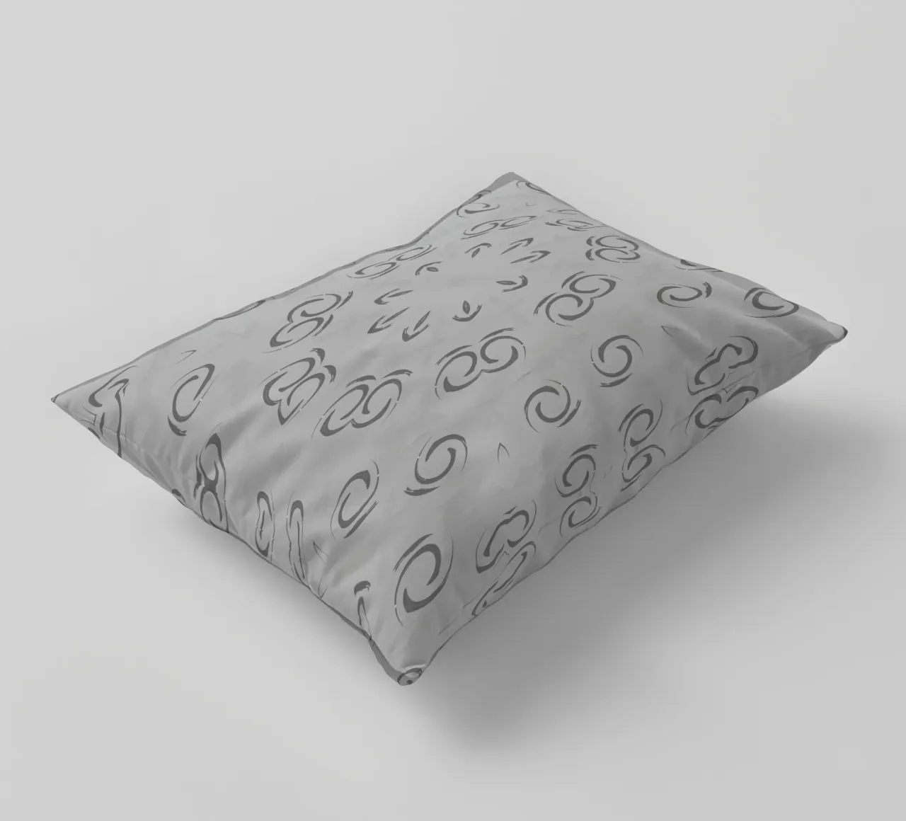 Motivo circolare astratto e dinamico in grigio cuscino da Something for you