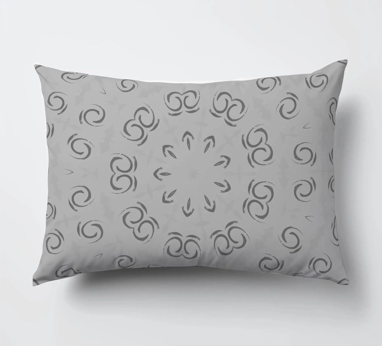 Abstract dynamic circular pattern in grey decorative cushion by Something for you