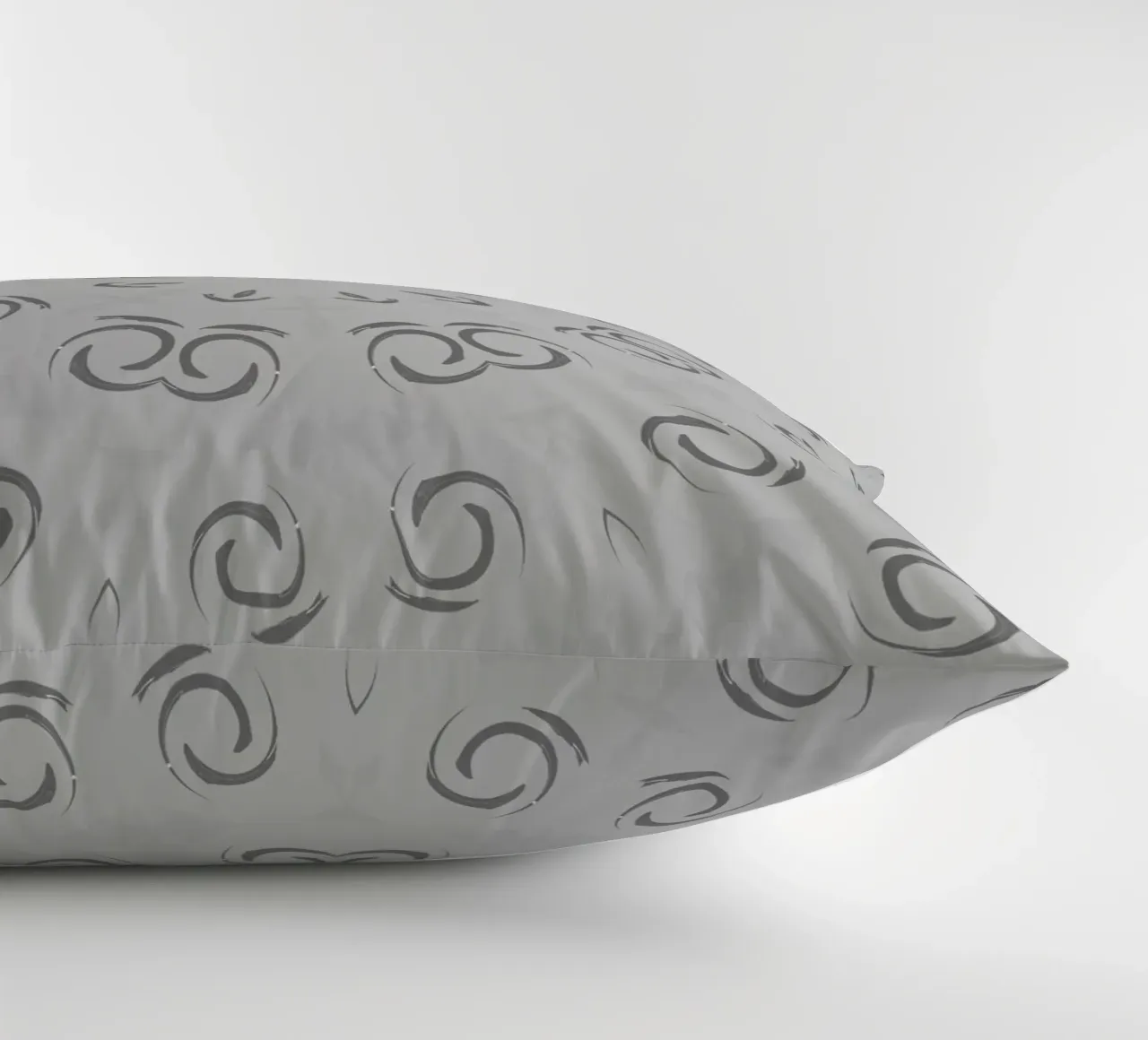 Motif circulaire abstrait et dynamique en gris coussin de Something for you