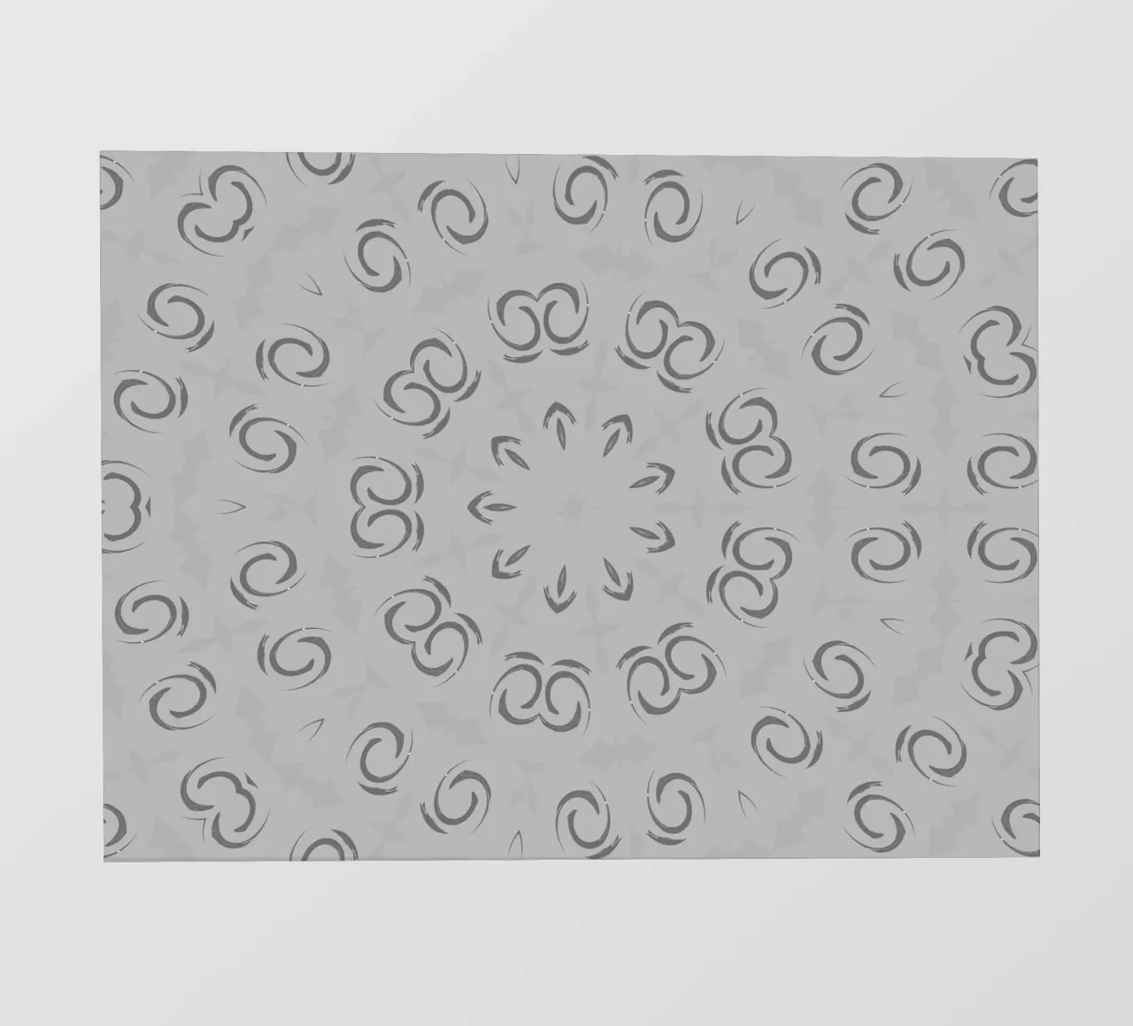 Abstract dynamic circular pattern in grey backlit film by Something for you