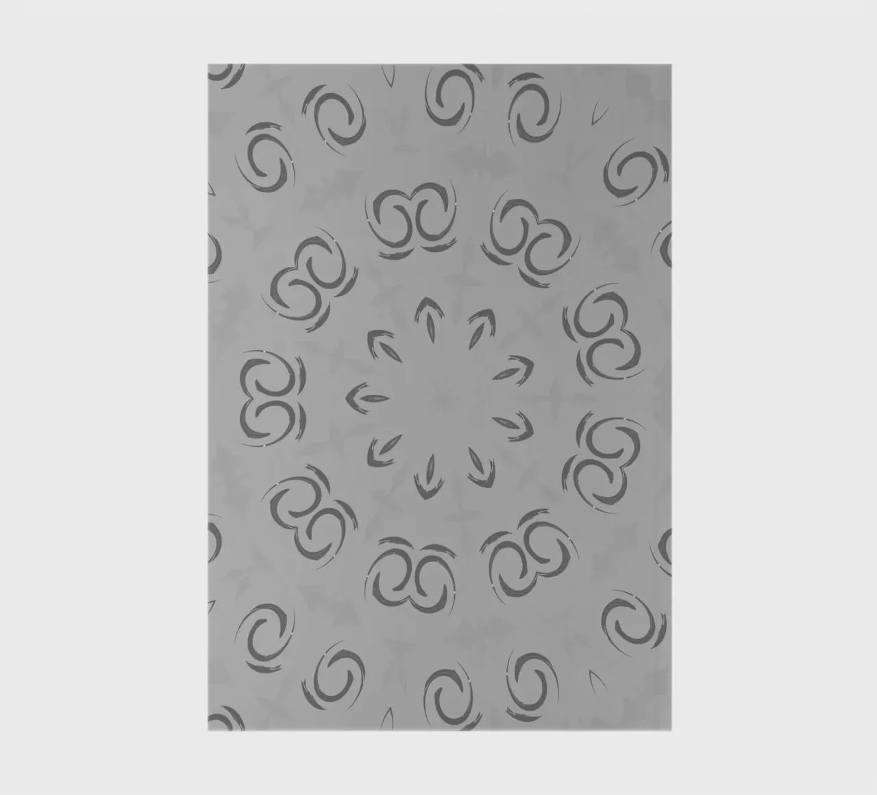 Abstraktes dynamisches kreisförmiges Muster in Grau Notizbuch von Something for you