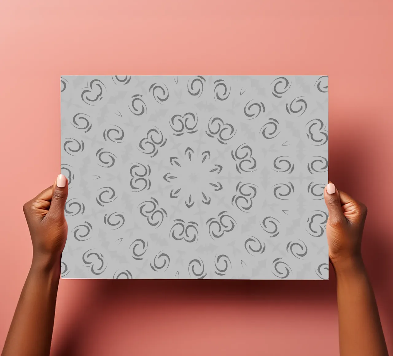 Abstract dynamic circular pattern in grey sticker sheet by Something for you