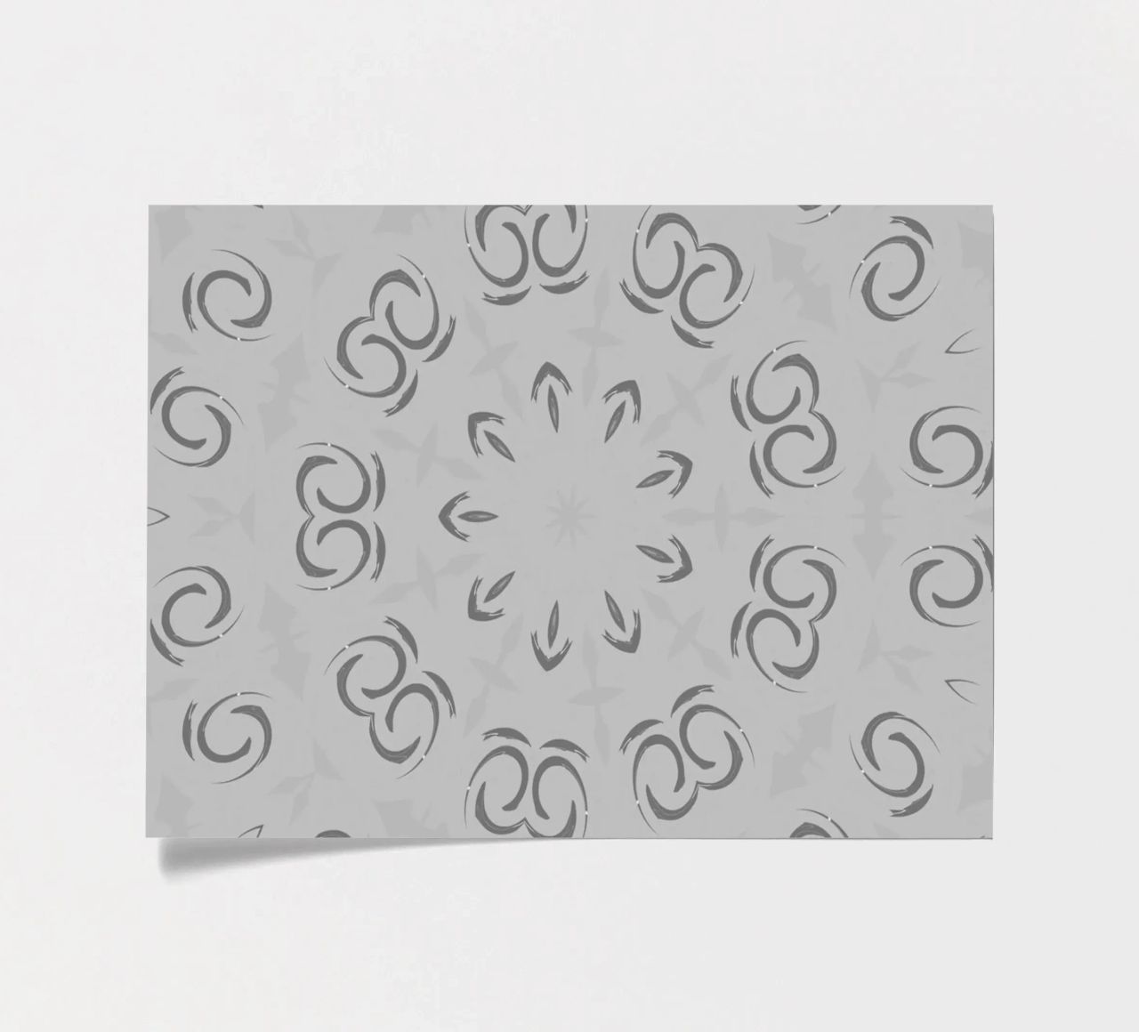 Abstract dynamic circular pattern in grey sticker sheet by Something for you