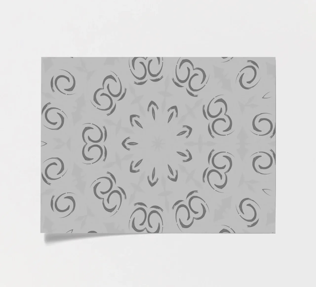 Motif circulaire abstrait et dynamique en gris planche autocollant de Something for you