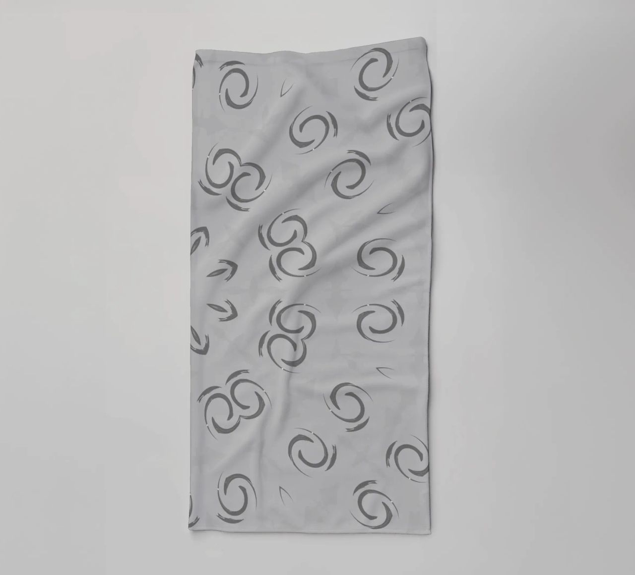 Abstract dynamic circular pattern in grey towel by Something for you