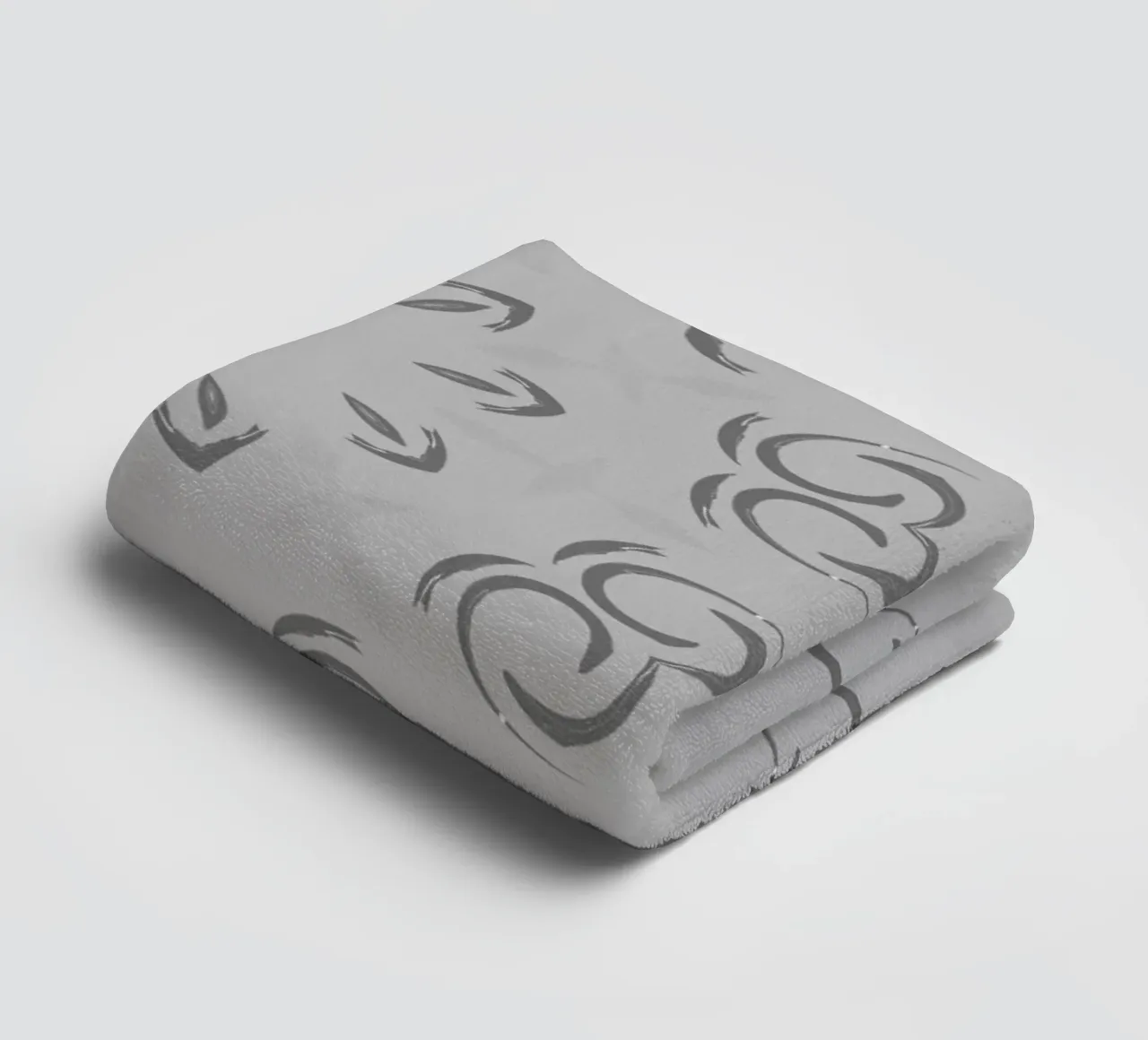 Motif circulaire abstrait et dynamique en gris serviette de bain de Something for you