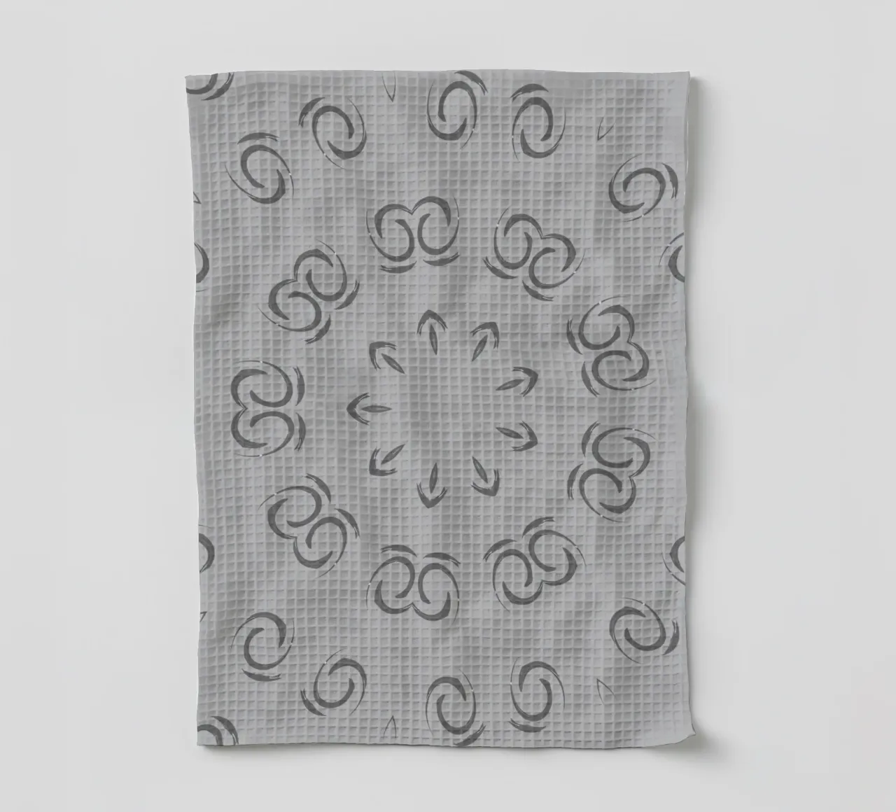 Motivo circolare astratto e dinamico in grigio canovaccio da cucina da Something for you