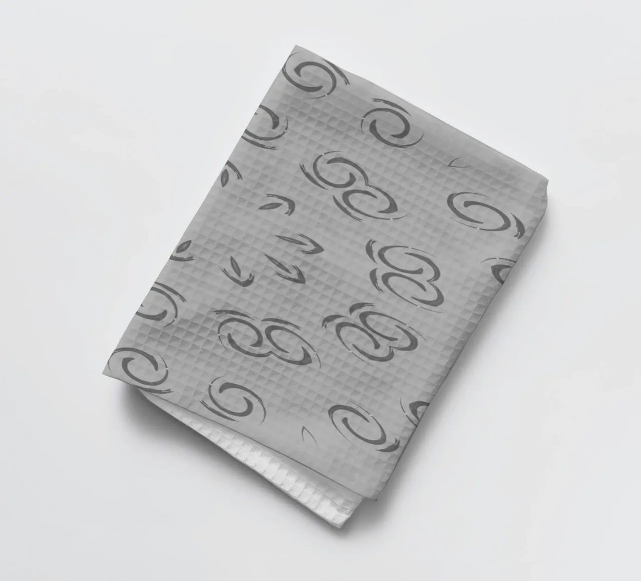 Motivo circolare astratto e dinamico in grigio canovaccio da cucina da Something for you