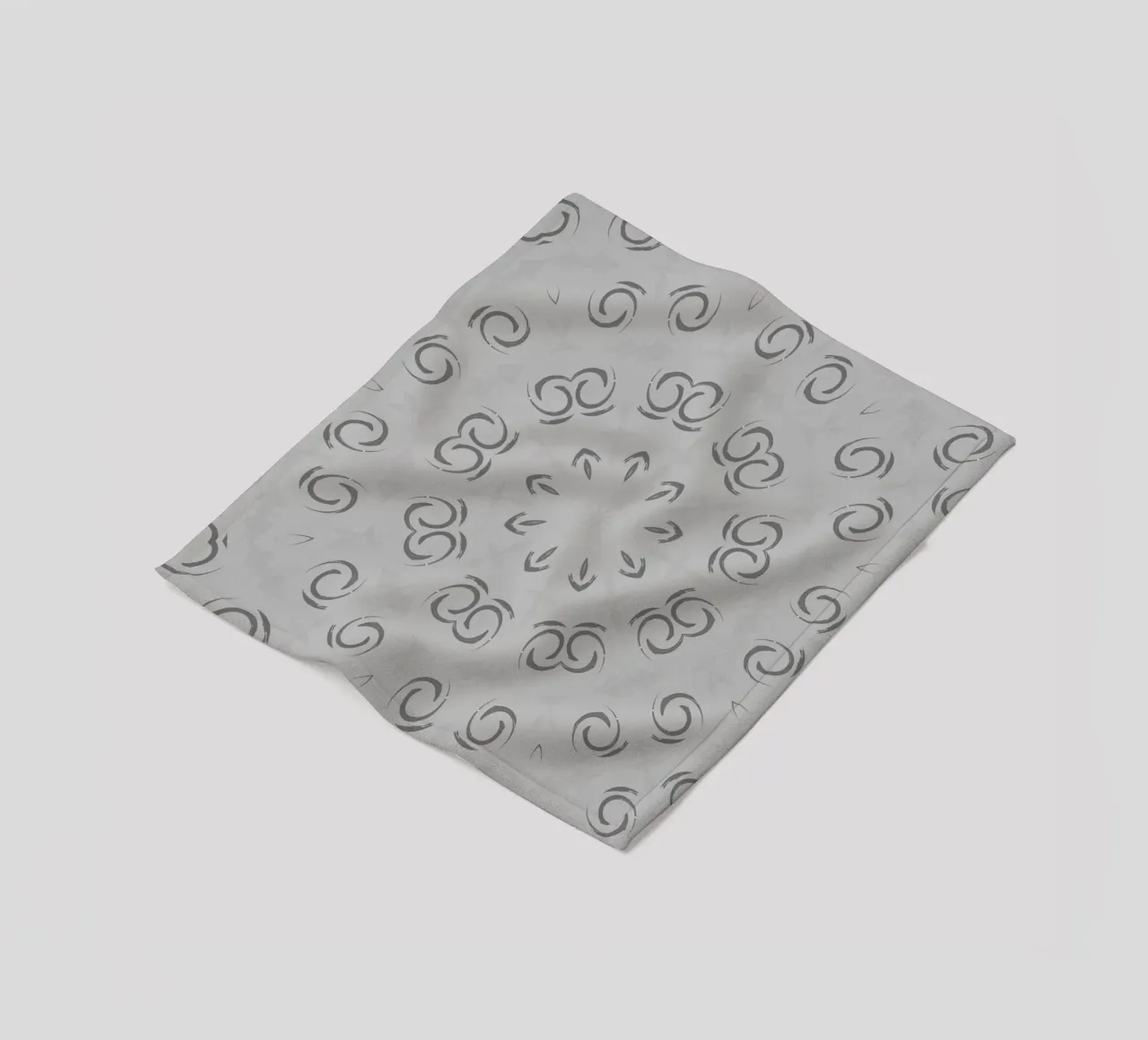 Abstraktes dynamisches kreisförmiges Muster in Grau Fleecedecke von Something for you