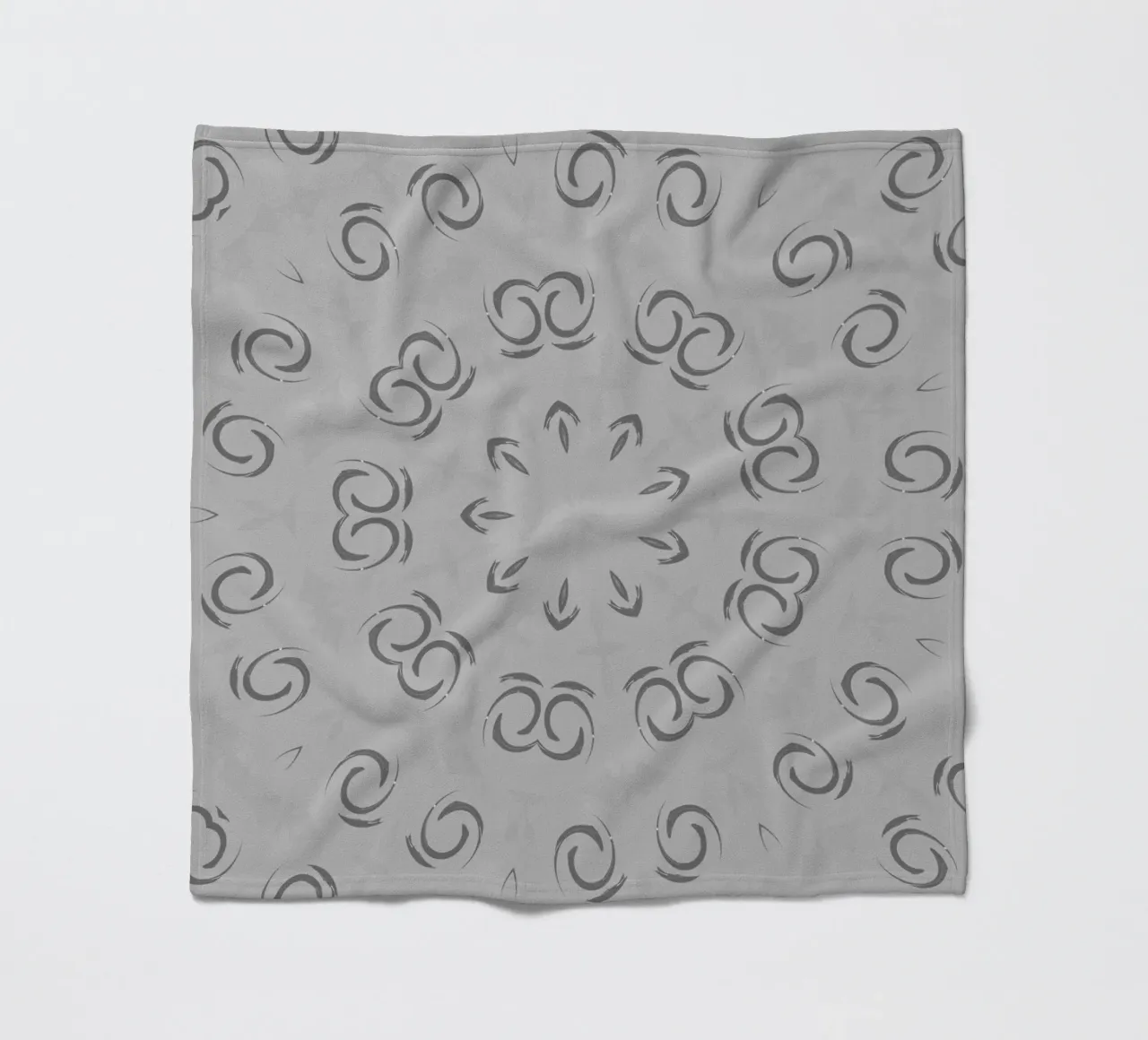 Abstraktes dynamisches kreisförmiges Muster in Grau Fleecedecke von Something for you