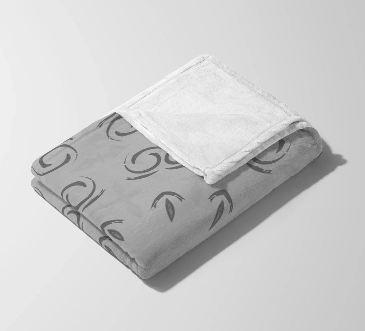 Abstract dynamic circular pattern in grey fleece blanket by Something for you