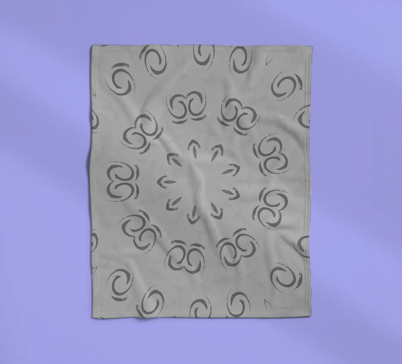 Abstraktes dynamisches kreisförmiges Muster in Grau Fleecedecke von Something for you