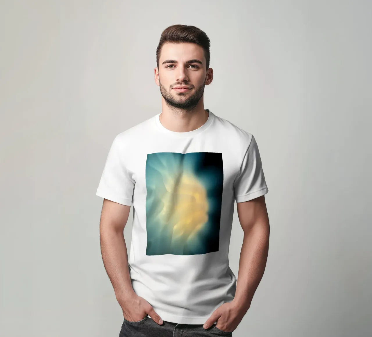 Licht, das in lebendigen Farben wirbelt, erzeugt ein faszinierendes Abstraktes. T-Shirt von DesignDoodle