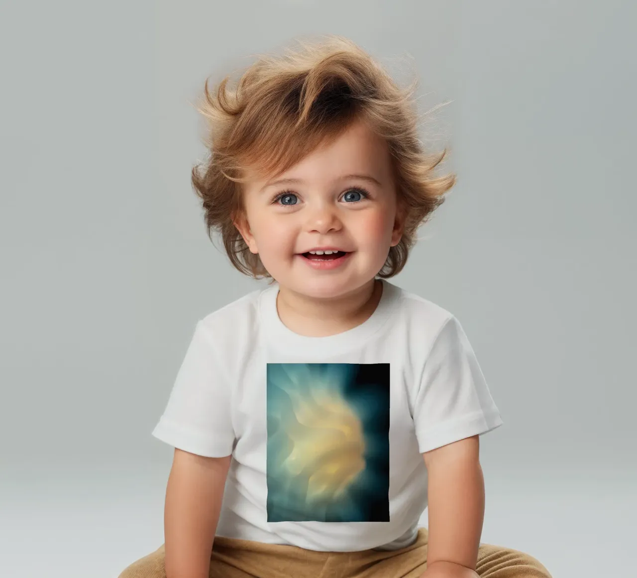 Licht, das in lebendigen Farben wirbelt, erzeugt ein faszinierendes Abstraktes. Baby T-Shirt von DesignDoodle