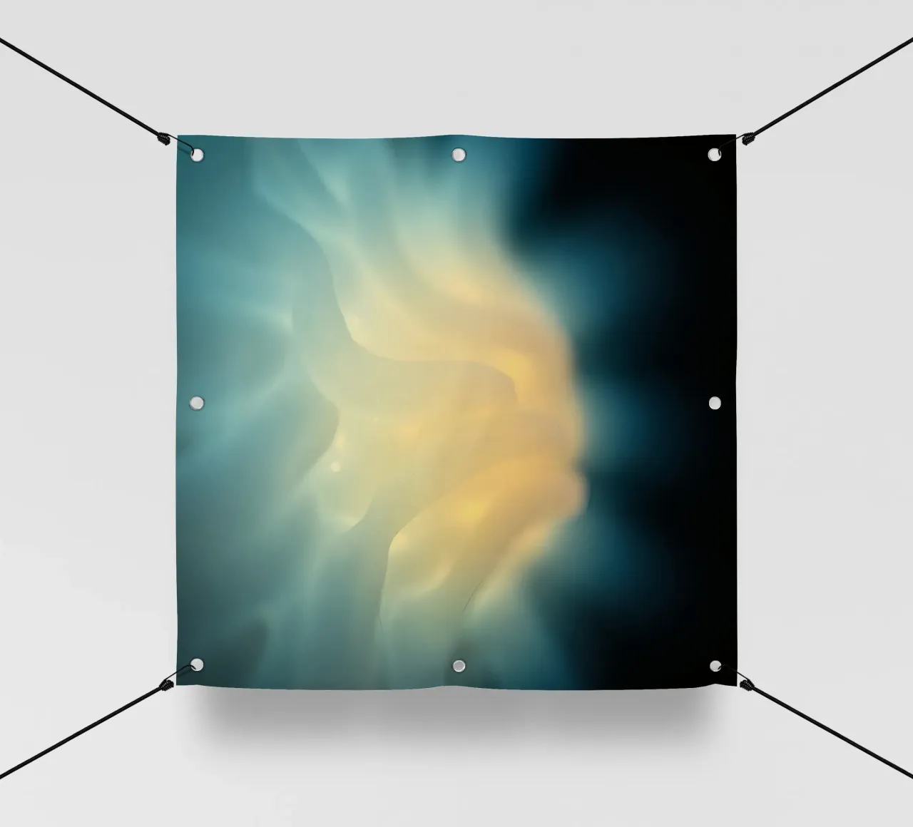 Licht, das in lebendigen Farben wirbelt, erzeugt ein faszinierendes Abstraktes. PVC Plane von DesignDoodle