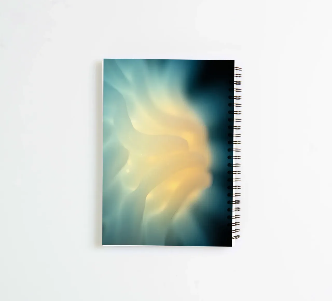 Light swirling in vibrant colors creates a mesmerizing abstr spiral notebook by DesignDoodle