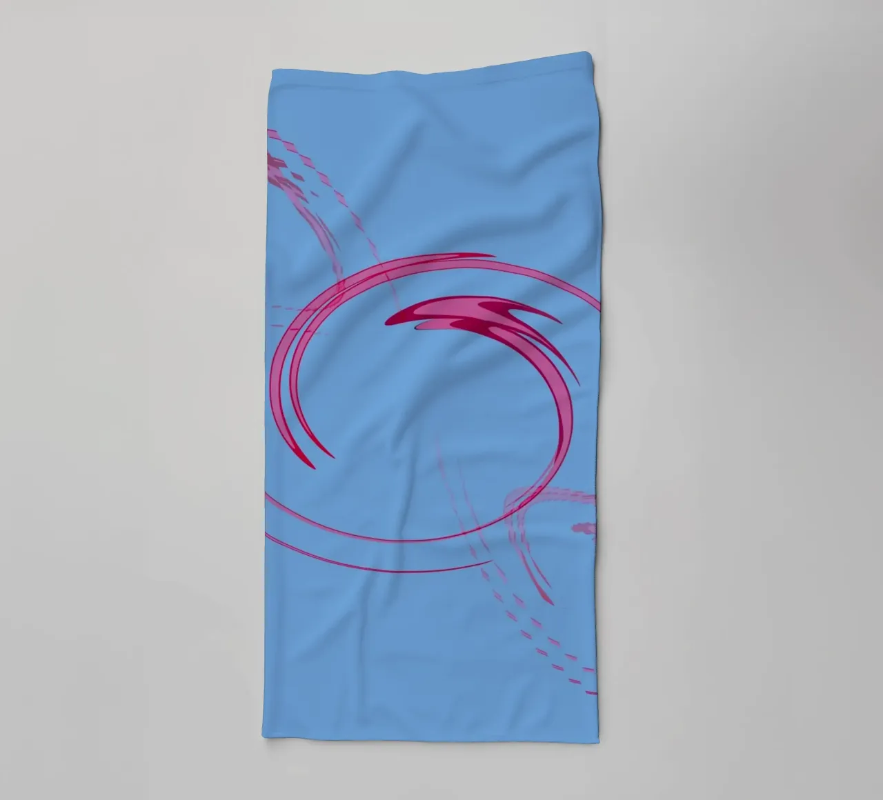 Abstract dynamic circular pink and blue shape towel by Something for you