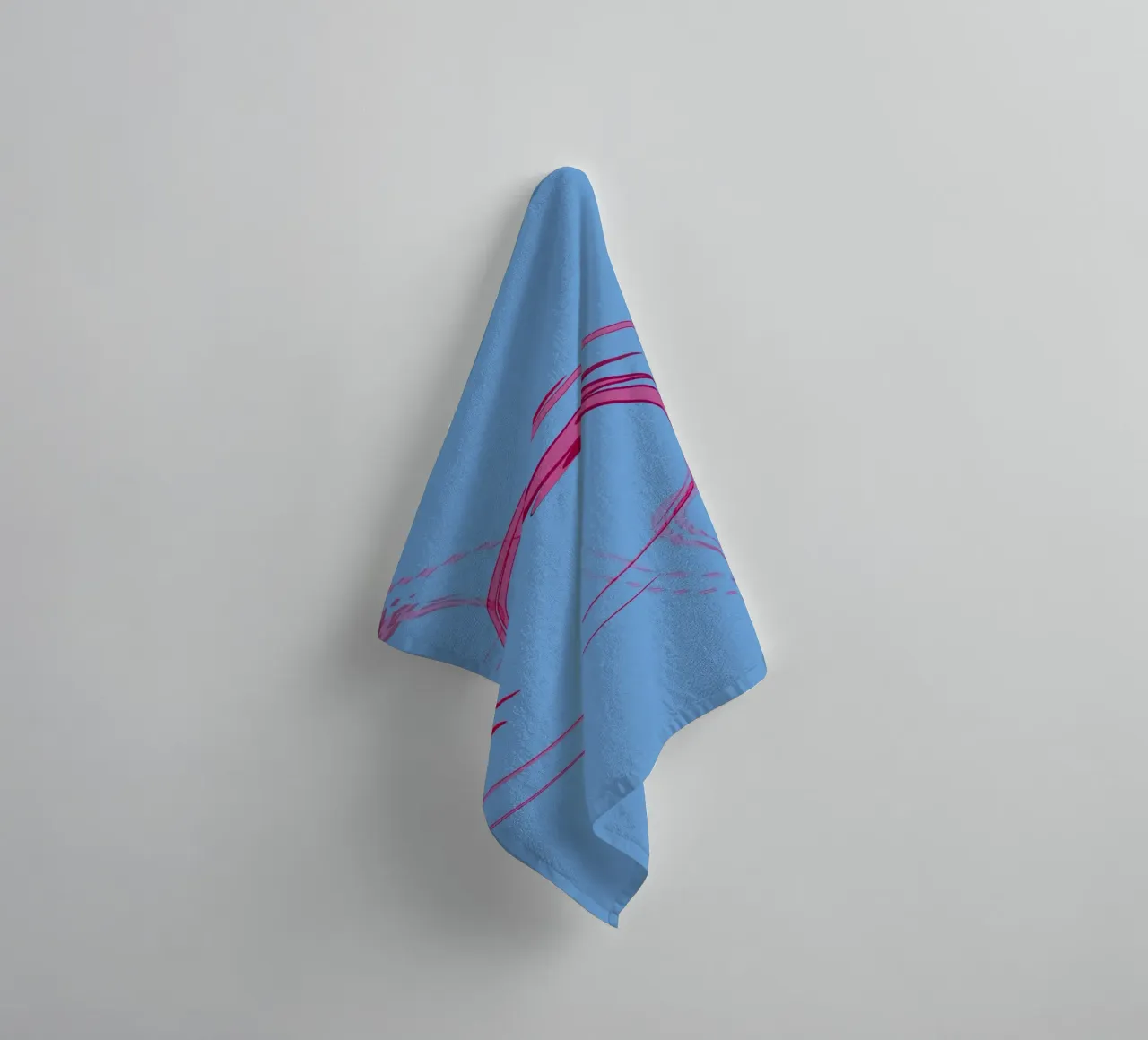 Abstract dynamic circular pink and blue shape towel by Something for you