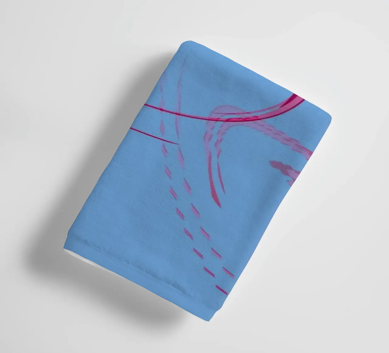 Abstract dynamic circular pink and blue shape towel by Something for you