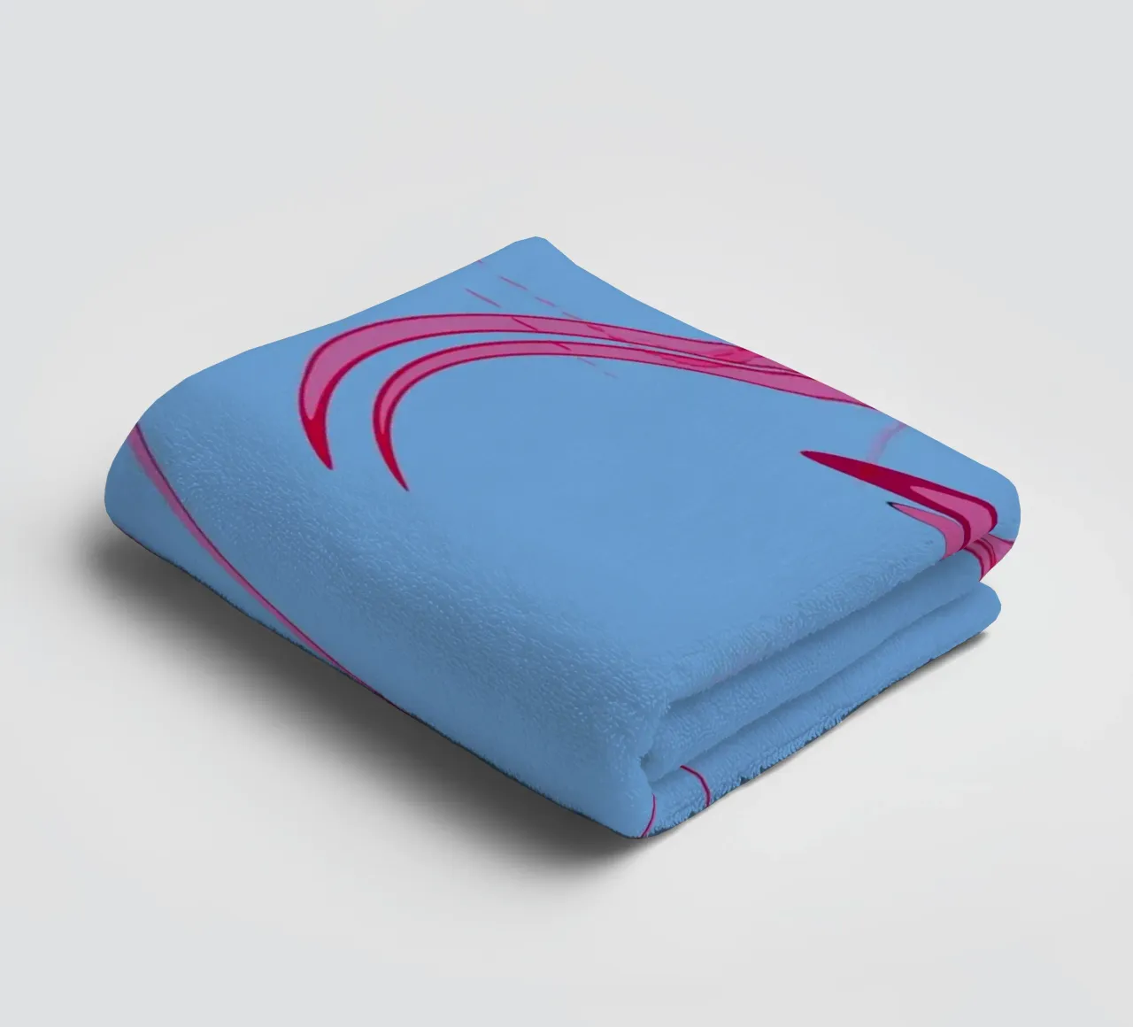 Abstract dynamic circular pink and blue shape towel by Something for you