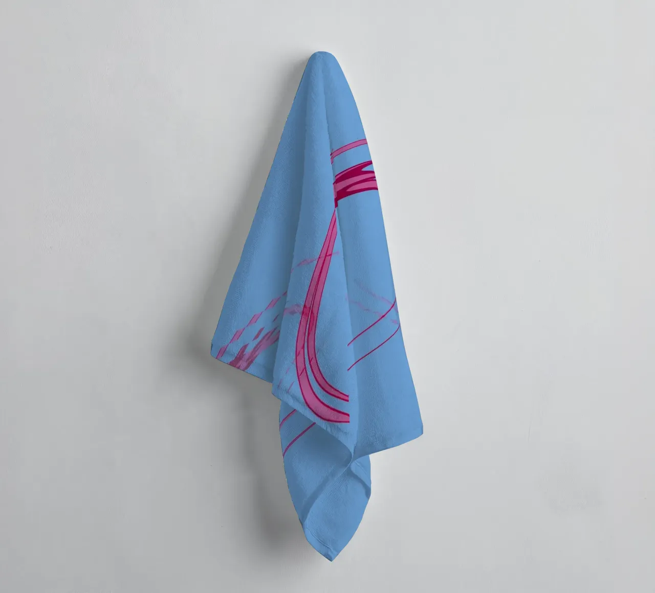 Abstract dynamic circular pink and blue shape towel by Something for you