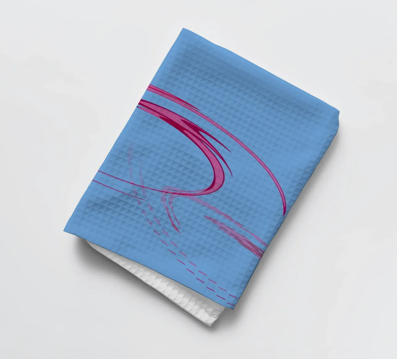 Abstrakte dynamische kreisförmige pinke und blaue Form Geschirrtuch von Something for you