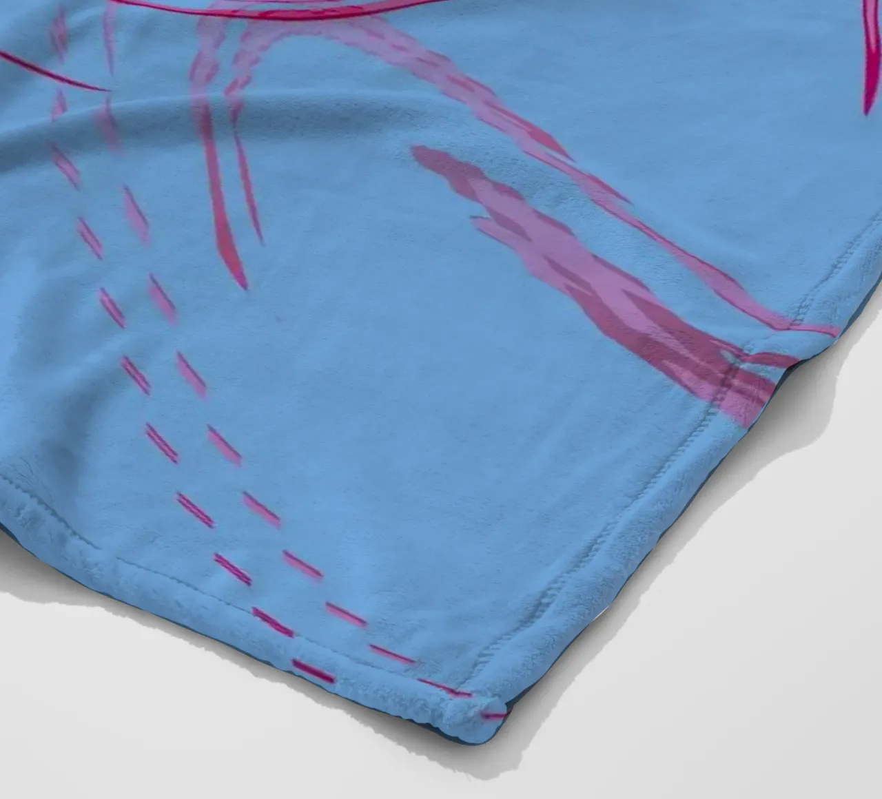 Abstrakte dynamische kreisförmige pinke und blaue Form Fleecedecke von Something for you