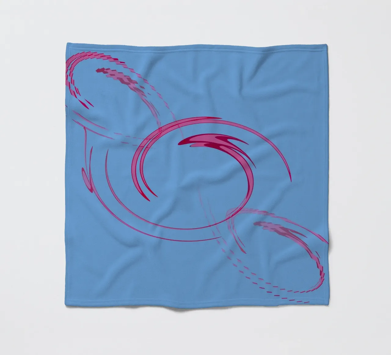 Abstrakte dynamische kreisförmige pinke und blaue Form Fleecedecke von Something for you