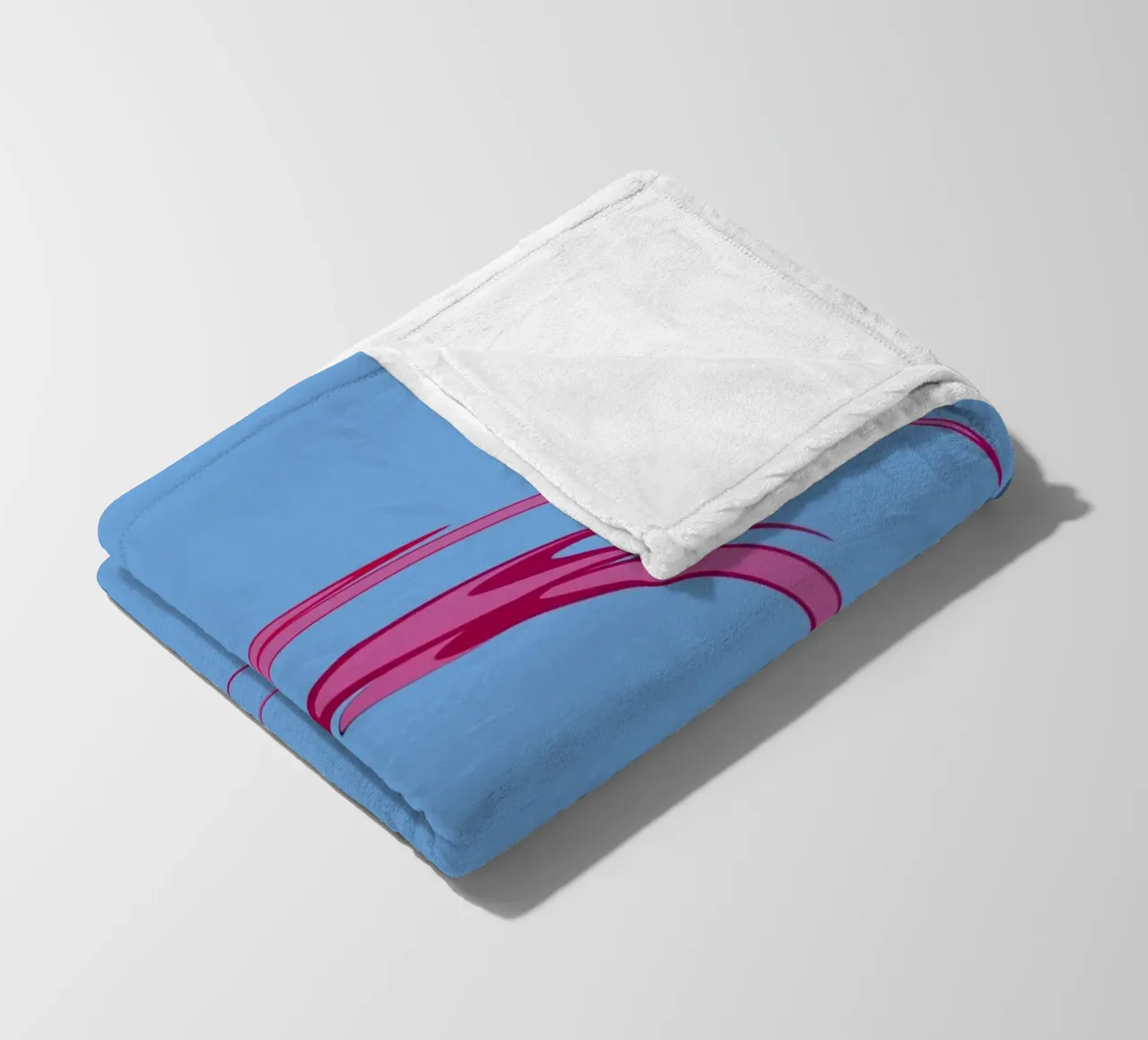 Abstrakte dynamische kreisförmige pinke und blaue Form Fleecedecke von Something for you