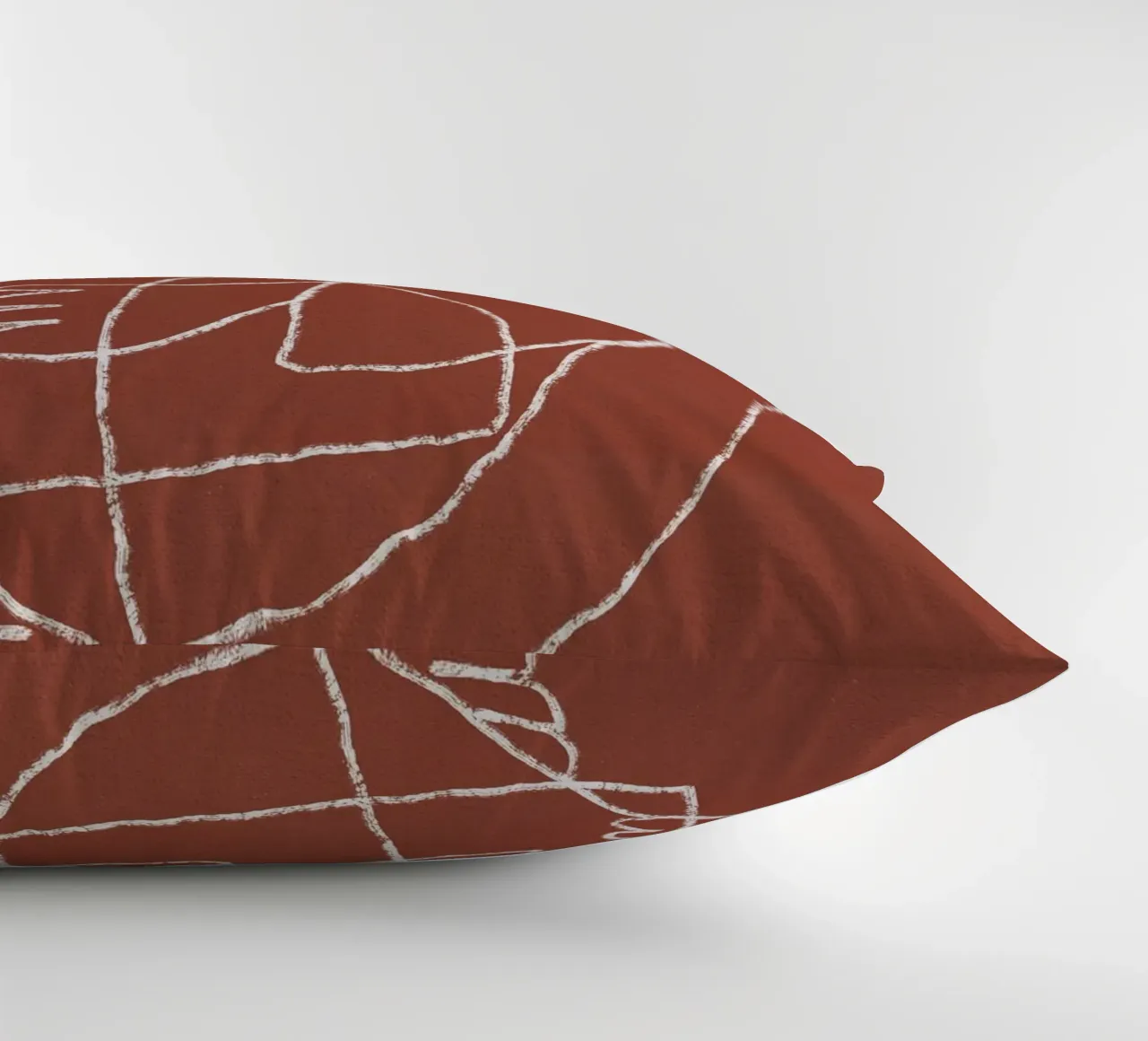 Couple hugging line art abstract decorative cushion by Little Dean
