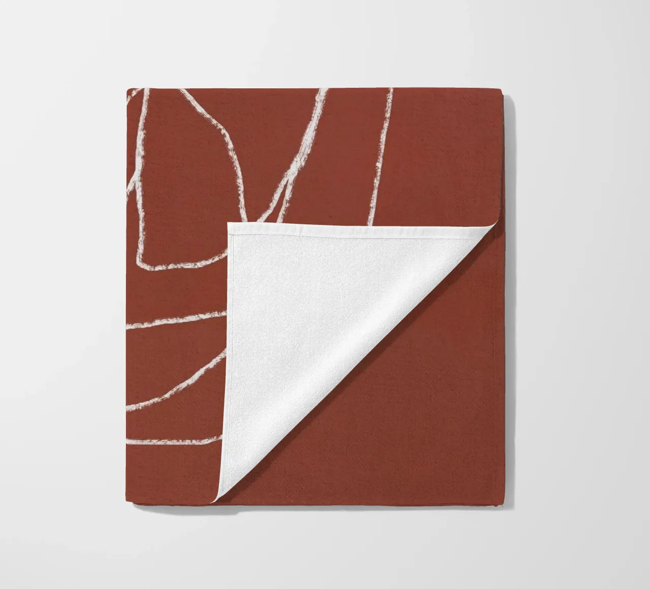 Couple hugging line art abstract beach towel by Little Dean