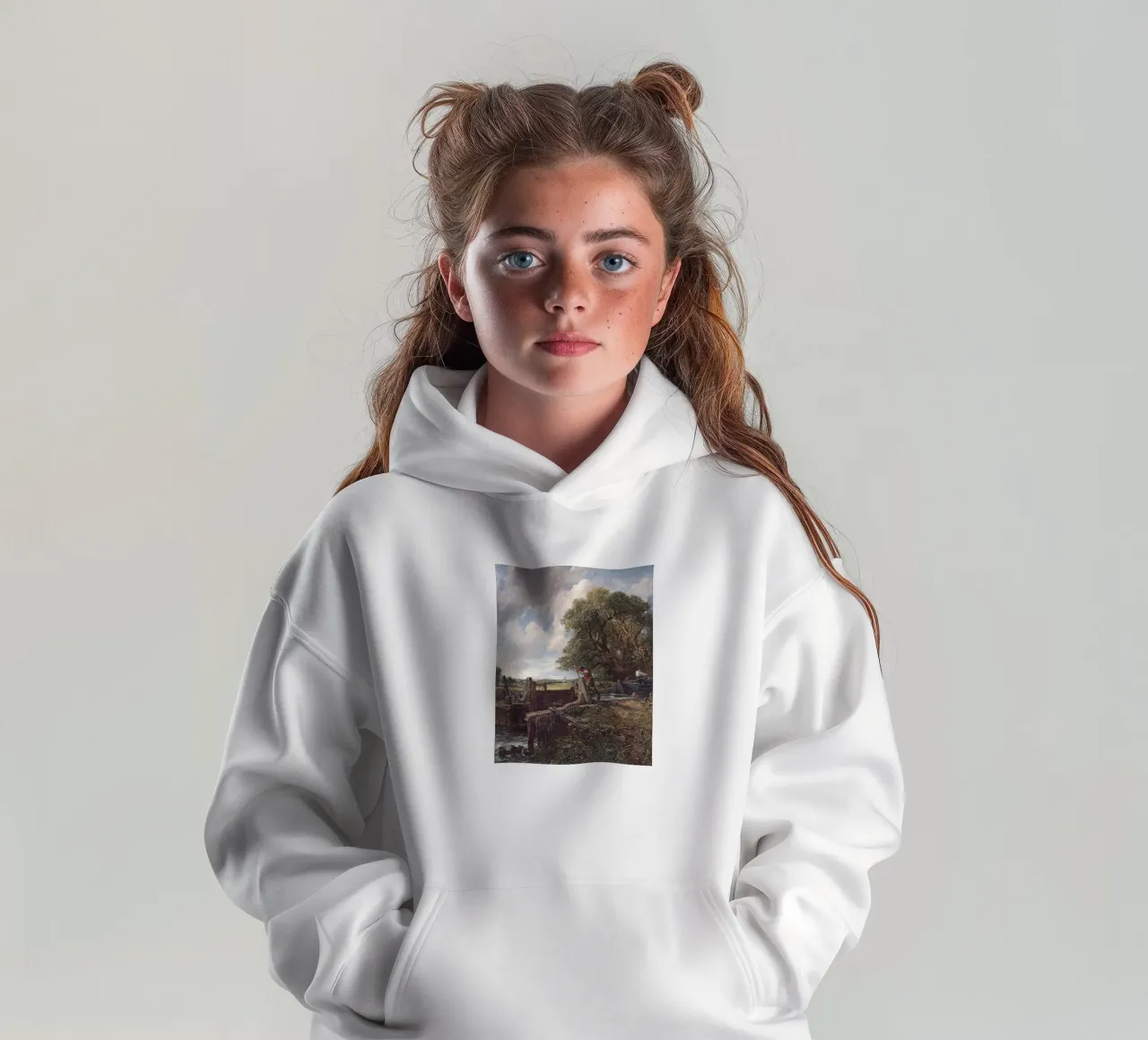 John Constable Art kids hoodie by Brooke