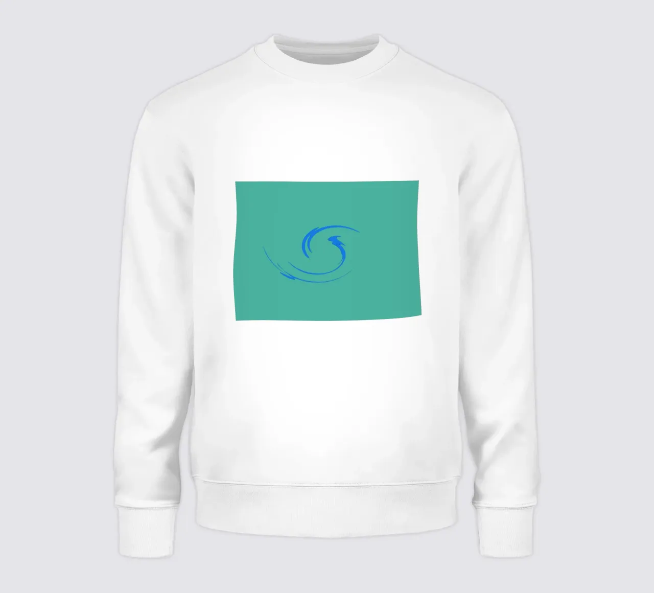 Forme dynamique circulaire abstraite en bleu sweat de Something for you