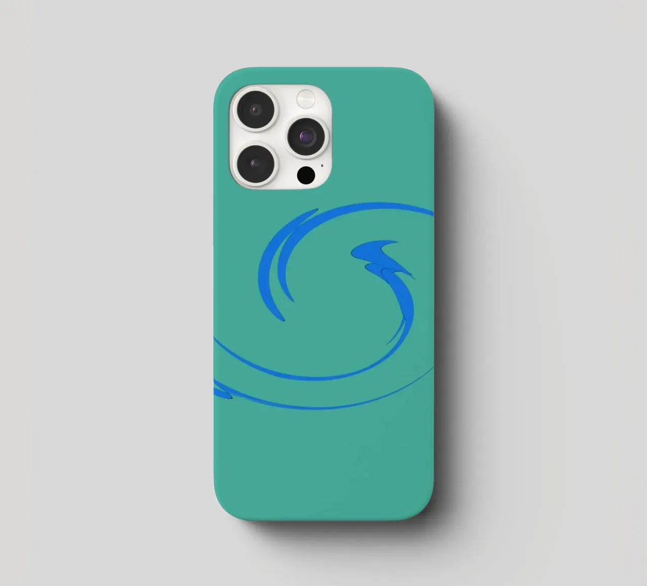 Abstract circular dynamic shape in blue iphone case by Something for you