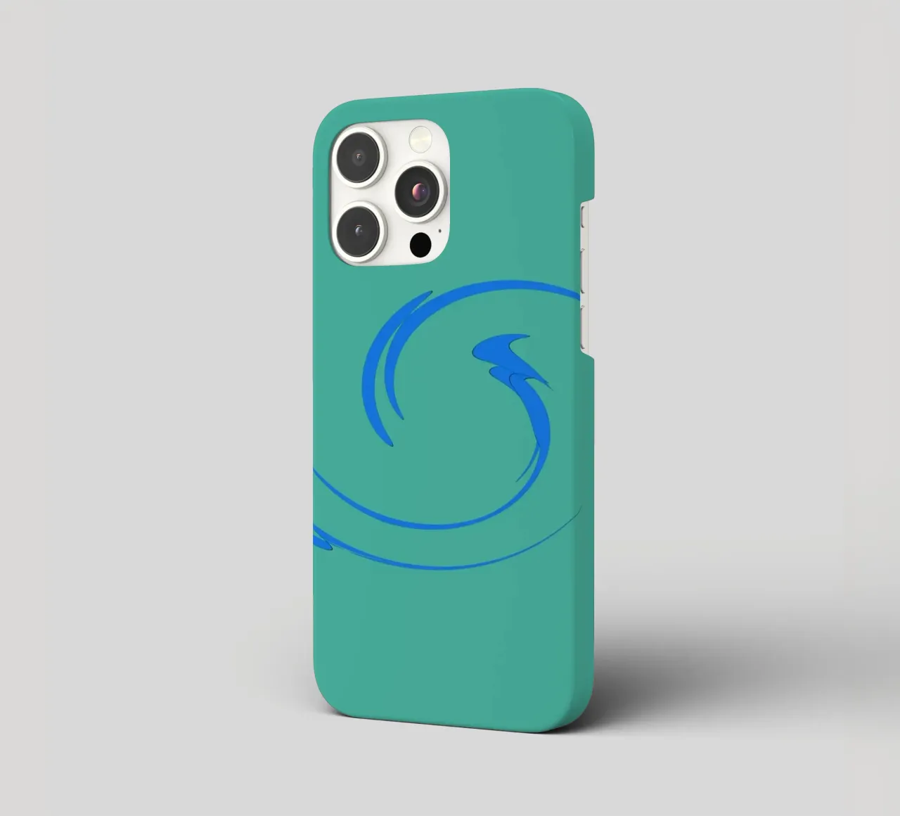 Abstract circular dynamic shape in blue iphone case by Something for you