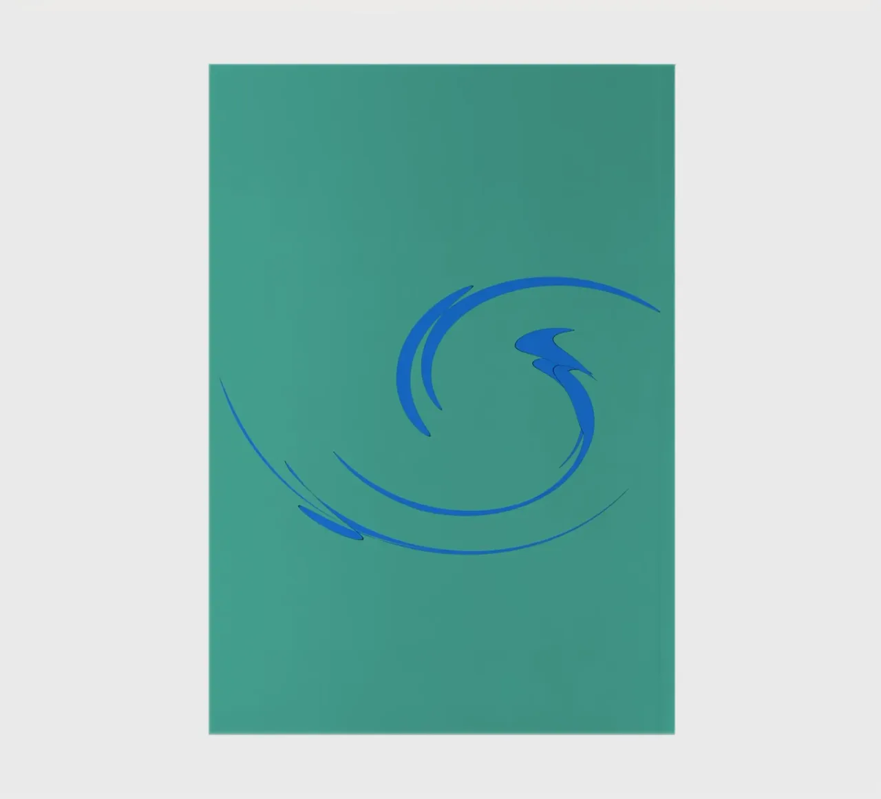 Abstract circular dynamic shape in blue notebook by Something for you