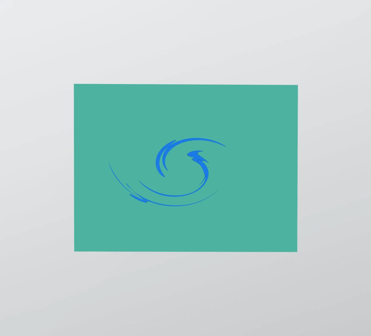 Forma dinamica circolare astratta in blu adesivo da Something for you